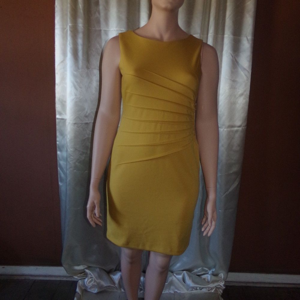 Ivanka Trump Mustard Elegant Dress sz.14 Brand New